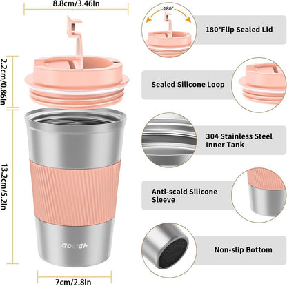 Aolieh Thermobecher Edelstahl Kaffeebecher Isolierbecher