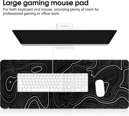 XXL Gaming Mauspad 600 x 300 x 3 mm Schwarz, Anti-Rutsch