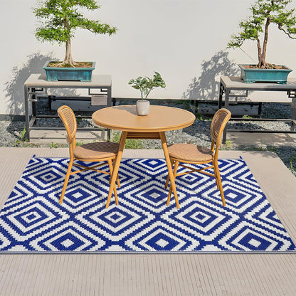 Outdoor-Teppich Wetterfest Terrassenteppich 120x180cm Plastik Balkon