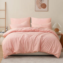 Bettwäsche Set 220x240 Rosa Mikrofaser Reißverschluss