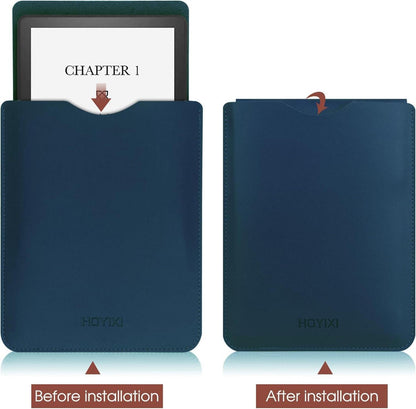Leder Schutzhülle für 6,8 Zoll E-Book Reader - Blau