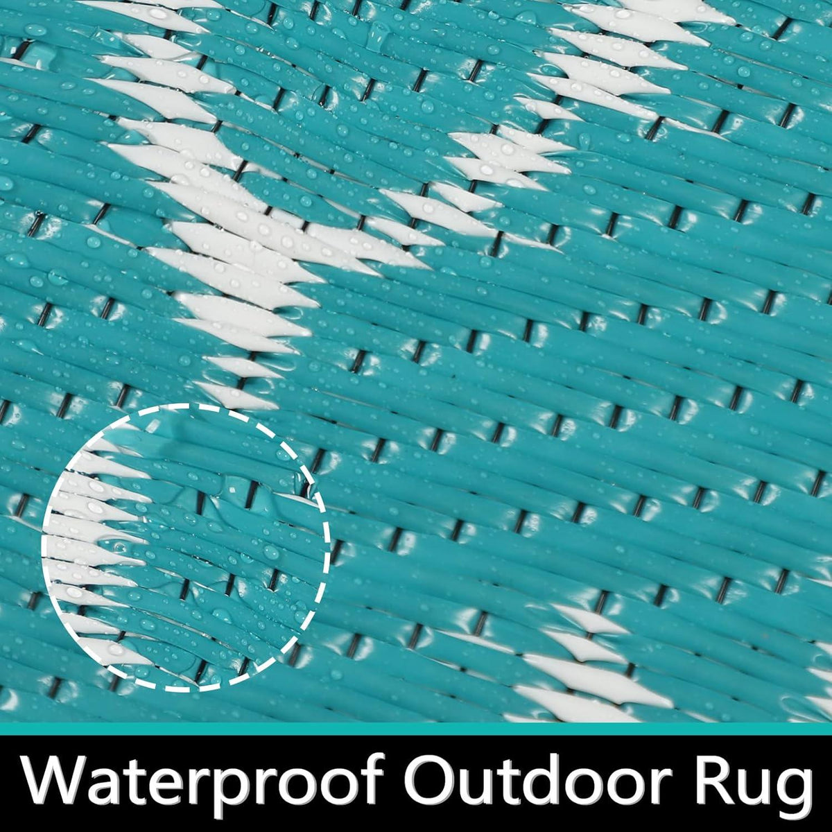 Outdoor Teppich Wetterfest Wendbar Gartenteppich Kunststoff Faltbar