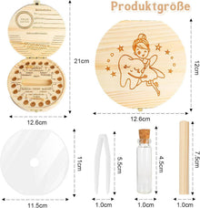 Milchzahndose Mädchen&Jungen Holzbox Namensgravur