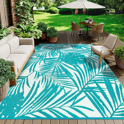 Wetterfester Outdoor Teppich Kunststoff Gartenteppich 150 x 245 cm