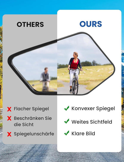 COICER Fahrradspiegel extra großer Spiegelfläche 360° verstellbar
