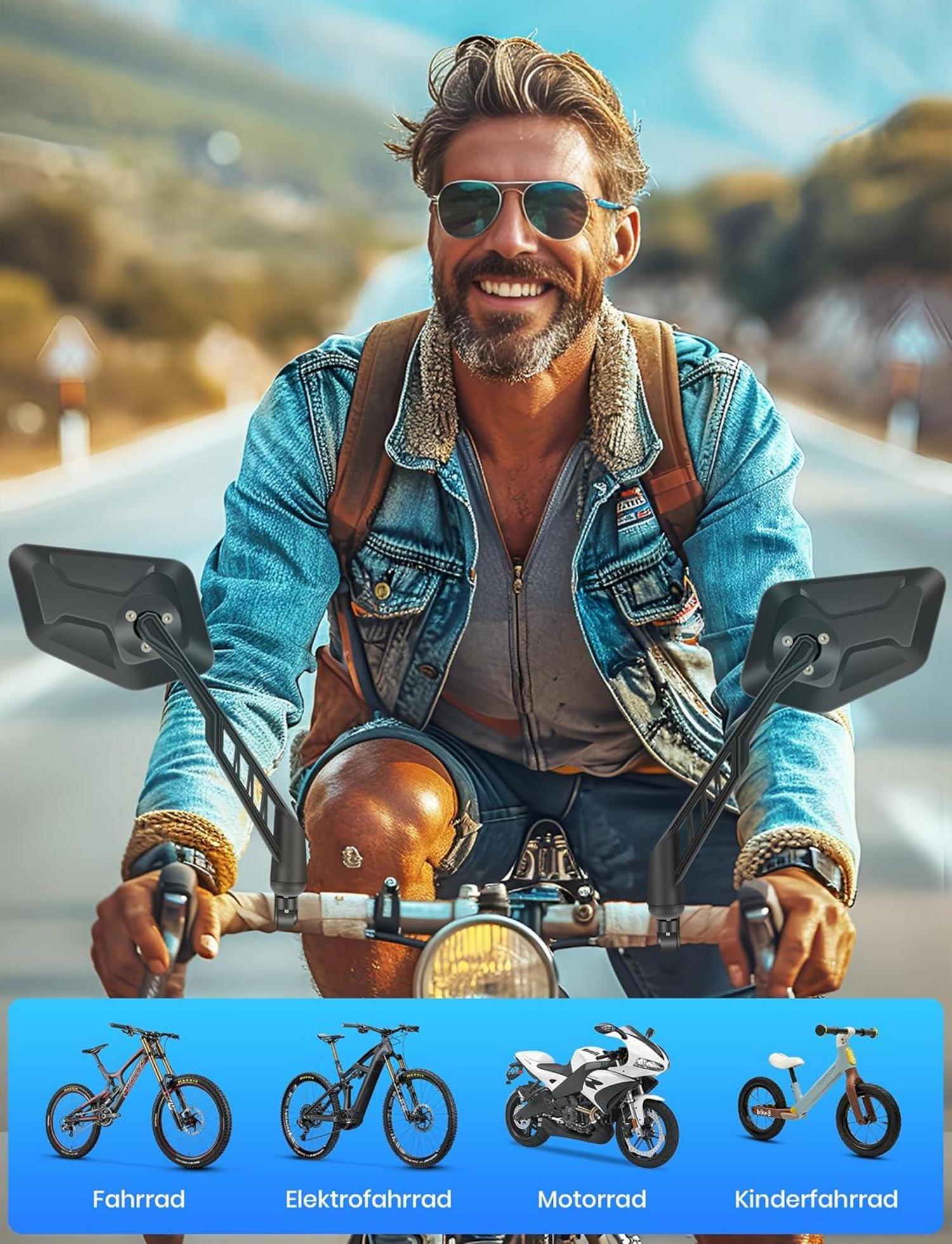 Fahrradspiegel extra große Spiegelfläche verstellbar E-Bike E-Scooter