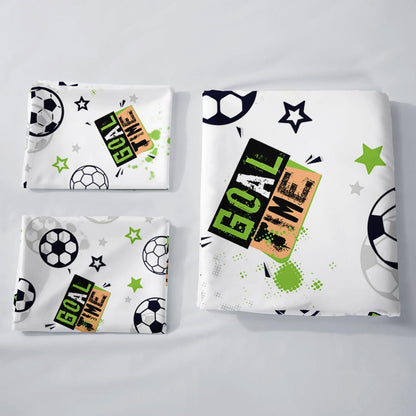 Fußball Bettwäsche Set für Kinder mit Graffiti-Druck 200x200 cm