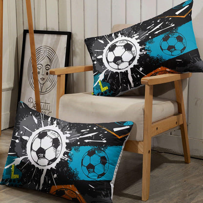 Fußball Bettwäsche Set für Kinder mit Graffiti-Druck 200x200 cm