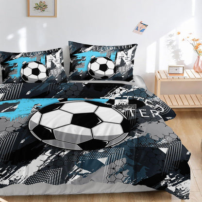 Fußball Bettwäsche Set für Kinder mit Graffiti-Druck 200x200 cm