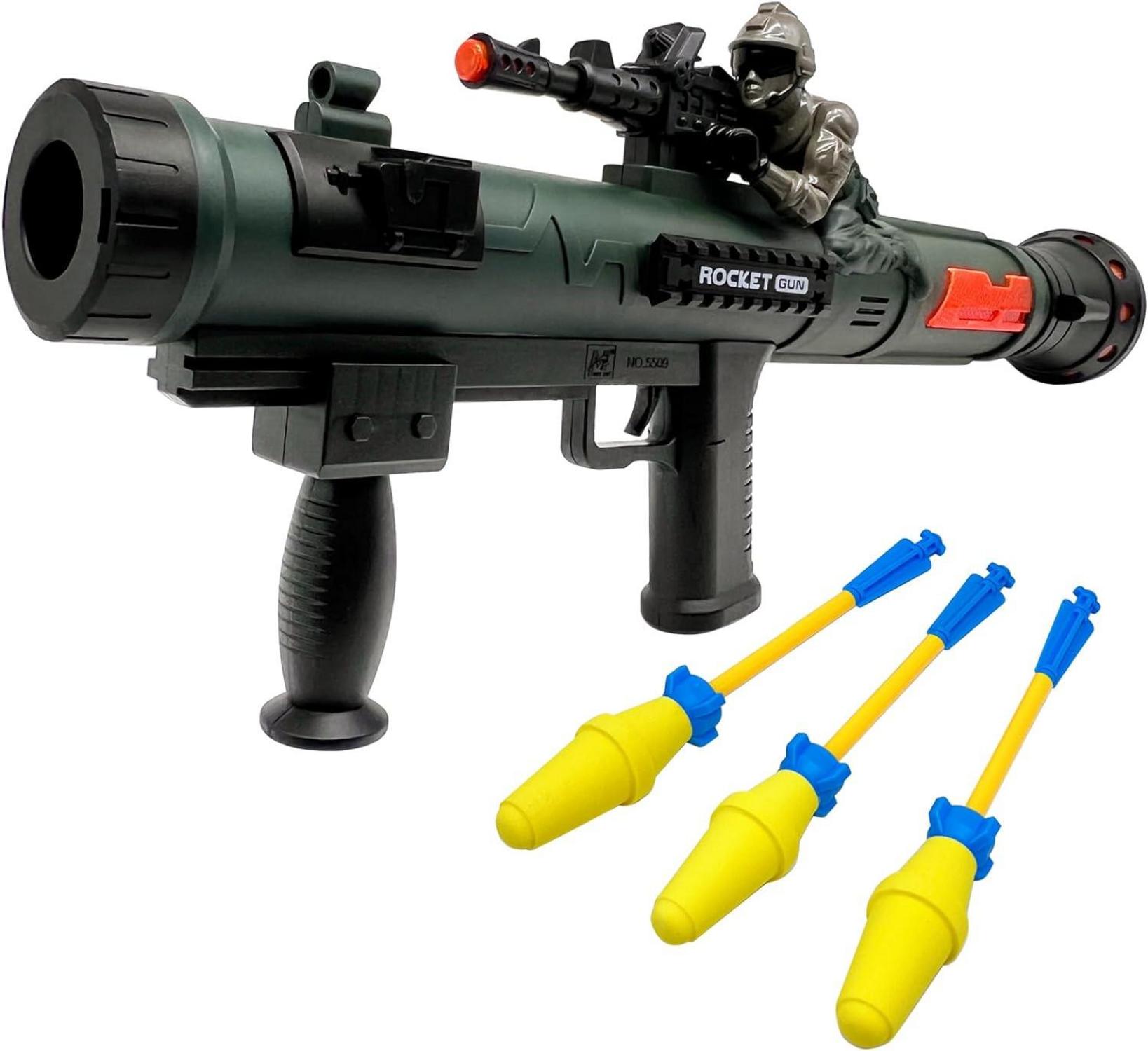 Toy Rocket Launcher mit Light Up, Sound, Vibration & LED-Effekten
