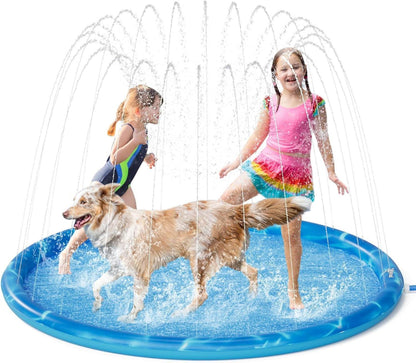 Sprinkler Wasser-Spielmatte Splash Pad für Hunde Blau