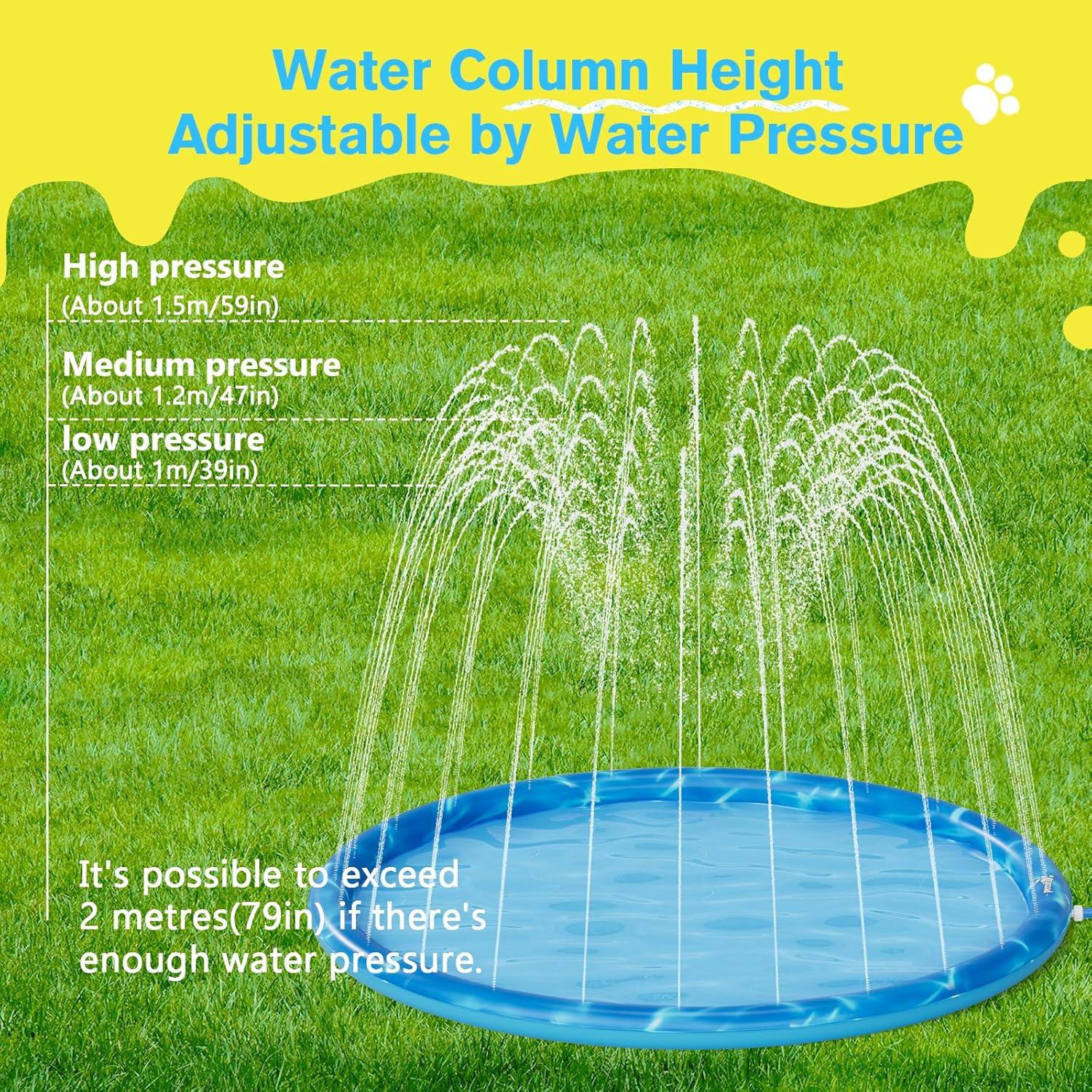 Wasser-Spielmatte Sprinkler Hundematte rutschfest einstellbare