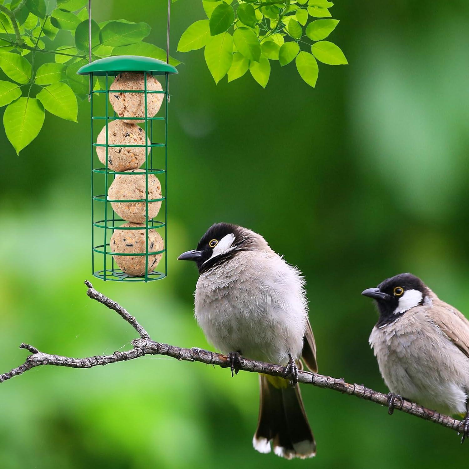 Geichan Vogelfutterspender 29.5cm Metall Wildvogelfutterspender für Knödel