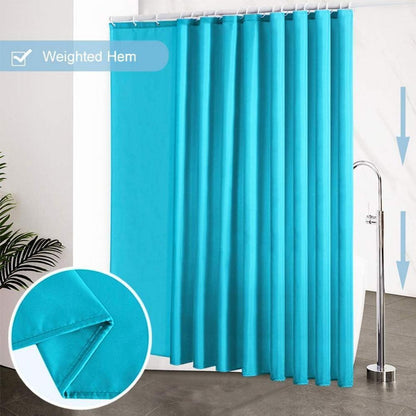 Extra breiter Furlinic Duschvorhang Hellmarineblau 275x180cm