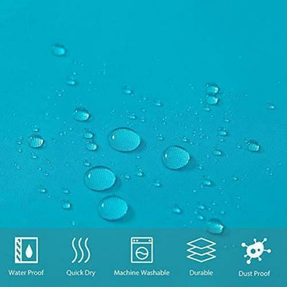 Extra breiter Furlinic Duschvorhang Hellmarineblau 275x180cm