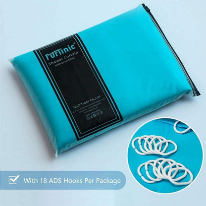 Extra breiter Furlinic Duschvorhang Hellmarineblau 275x180cm