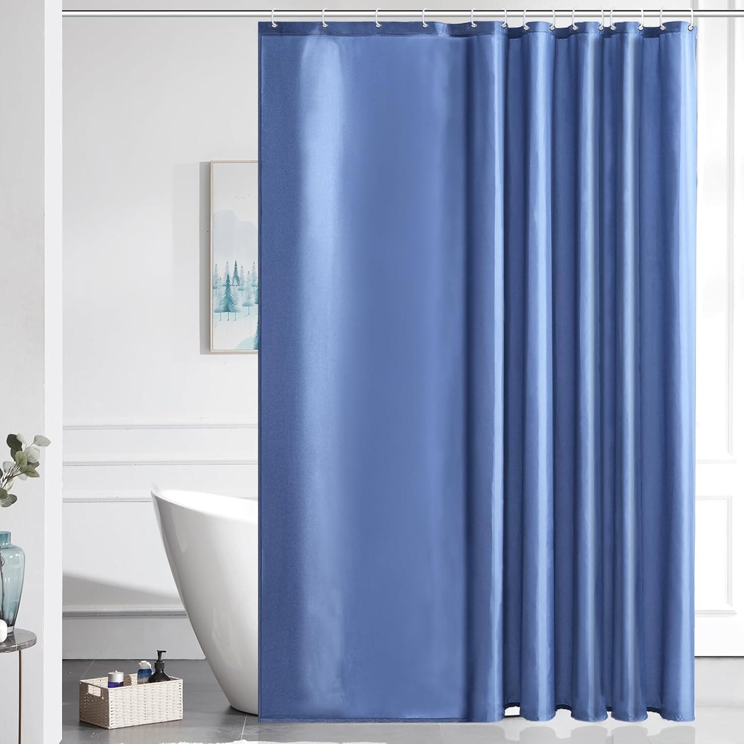 Duschvorhang Antibakteriell Waschbar 200x200cm Hellmarineblau