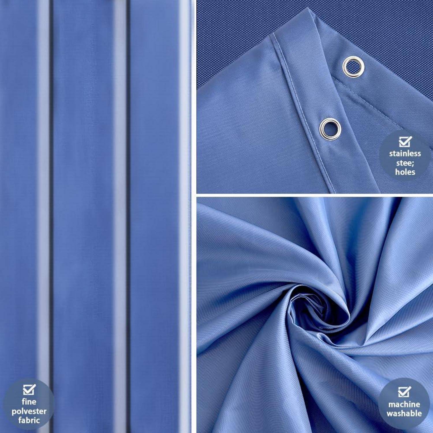 Duschvorhang Überlänge Anti-schimmel Textil Badewanne & Dusche Stoff Antibakteriell Waschbar 200x200cm