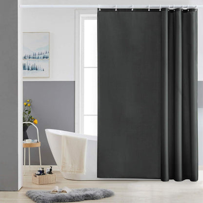 Schmaler Duschvorhang Polyester Dunkelgrau 150x200cm 10