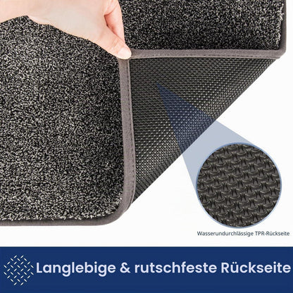 Schmutzfangmatte 180x270 cm – Hellgrau-Schwarz Fußmatte für Innen