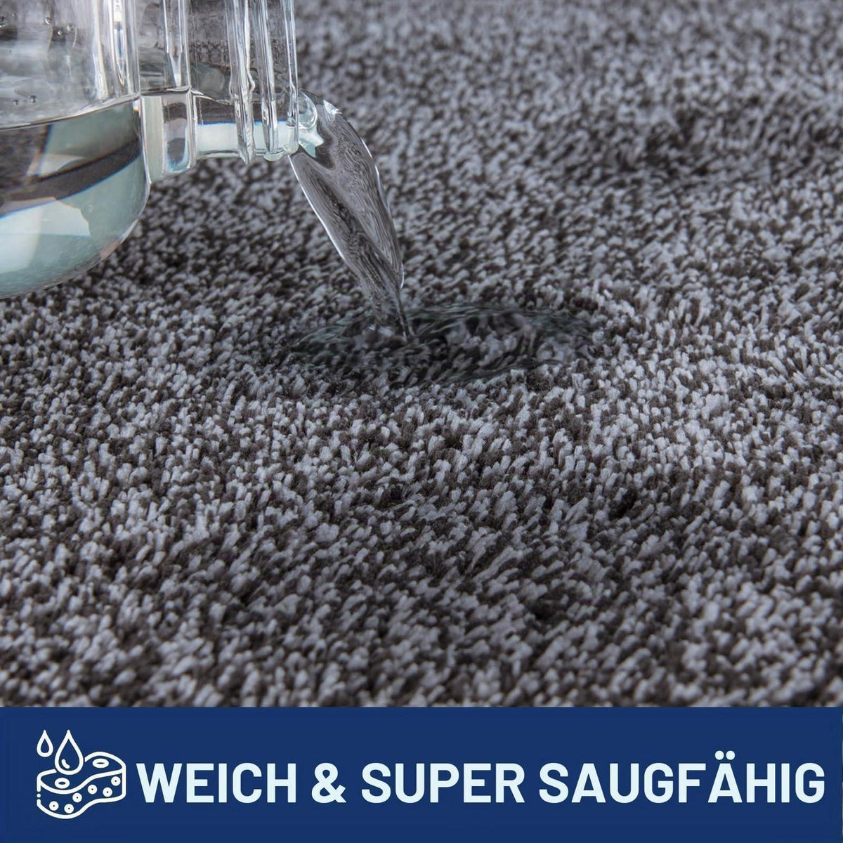 Schmutzfangmatte 180x270 cm – Dunkelgrau, Rutschfest & Waschbar