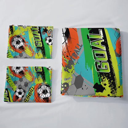 Fußball Bettwäsche Set für Kinder – Graffiti Cartoon Design 200x200cm