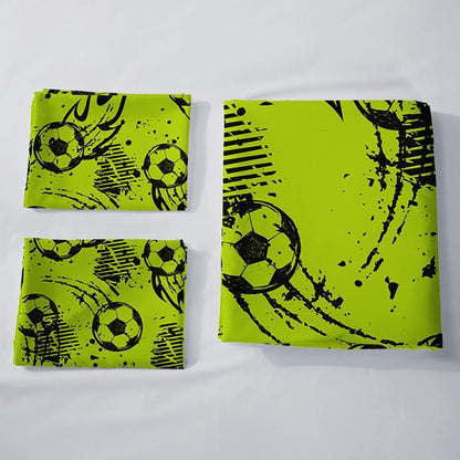 Fußball Bettwäsche Set für Kinder – Graffiti Cartoon Design 200x200cm
