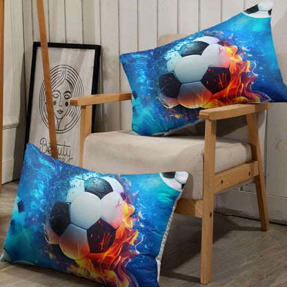 Fußball Bettwäsche Set für Kinder – Flammen Design 200x200 cm