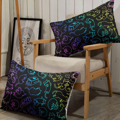 Katzen Bettwäsche-Set für Kinder mit leuchtendem Druck 200x200cm
