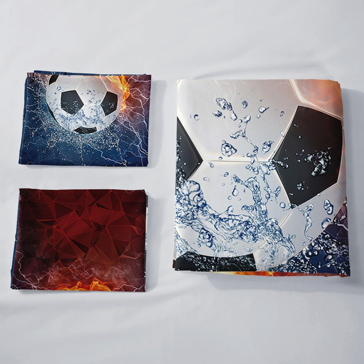 Fußball Bettwäsche Set Kinder – Eis & Feuer Design 200x200cm