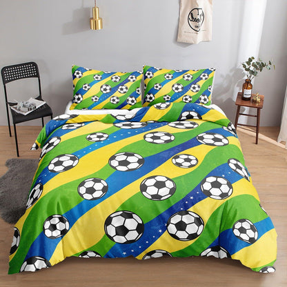 Fußball Bettwäsche Set für Kinder – Graffiti Cartoon 200x200cm