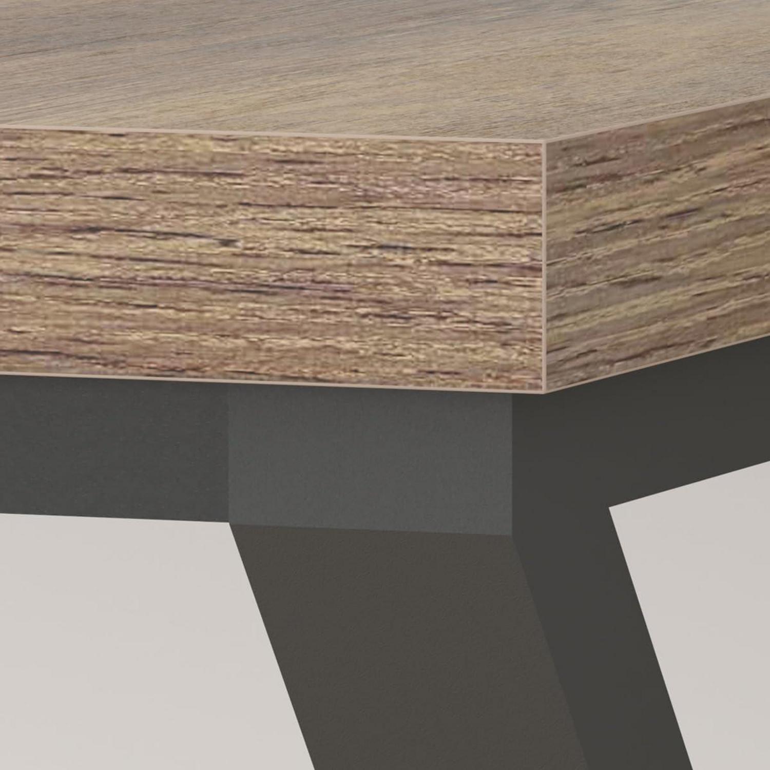 Rustikaler großer Industrie-Holz-PC-Schreibtisch für 2, extra