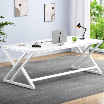 LVB Langer Holz Computertisch Metall Büroschreibtisch für Zuhause