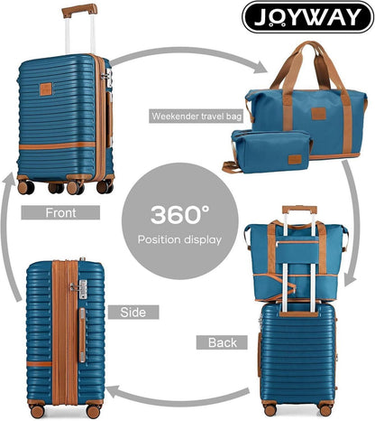 Joyway ABS Hartschalen Kofferset TSA-Schloss 4 Rollen 3tlg