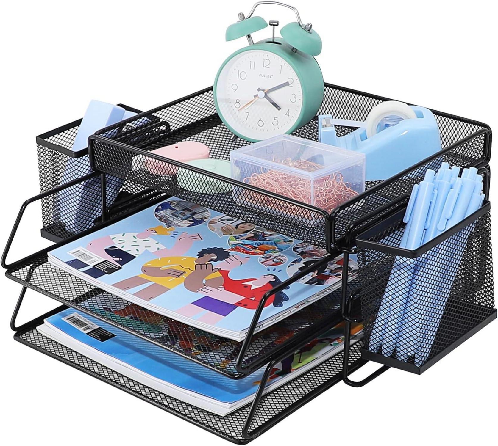 Briefablage mit 2 Ebenen für Bürotisch - Schreibtisch-Organizer