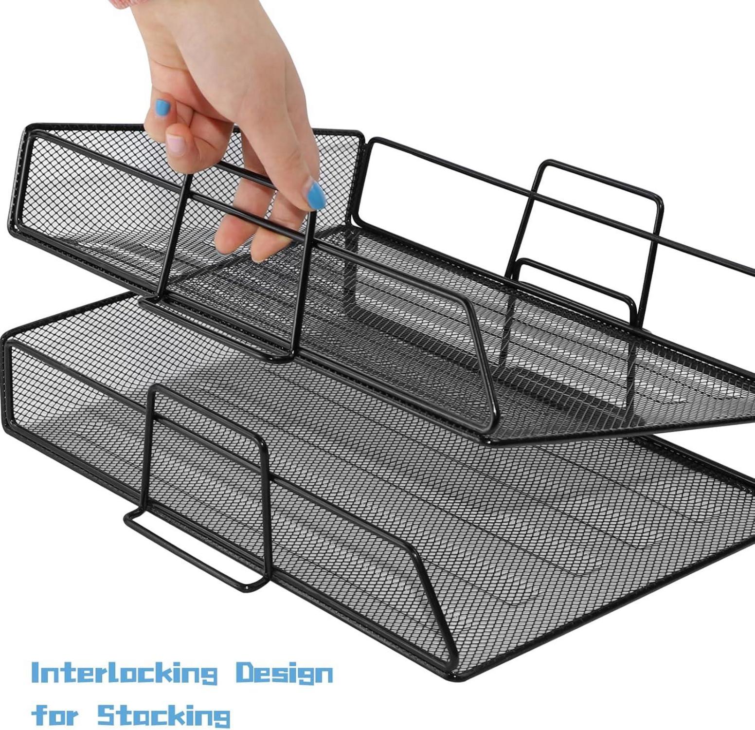 Briefablage mit 2 Ebenen für Bürotisch - Schreibtisch-Organizer