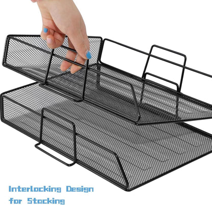 Briefablage mit 2 Ebenen für Bürotisch - Schreibtisch-Organizer