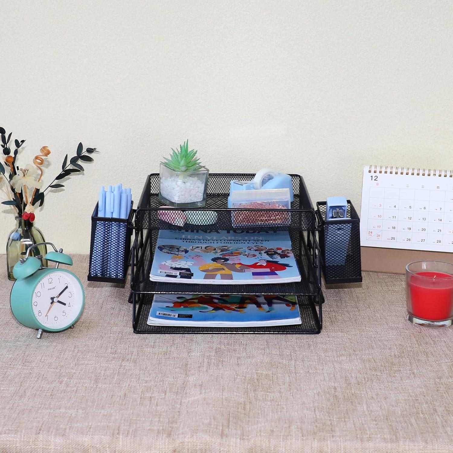 Briefablage 2 Ebenen Akten Papier Schreibtisch Organizer A4