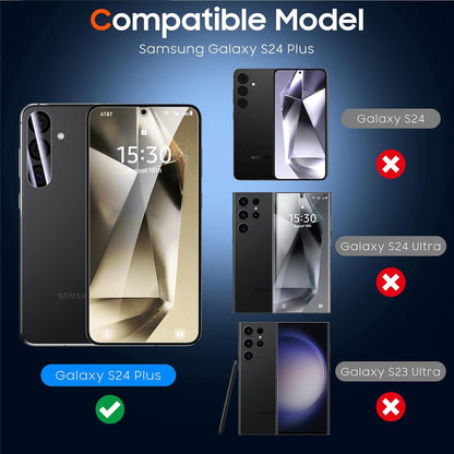 Panzer Schutzglas für Samsung Galaxy S24 Plus mit Schablone