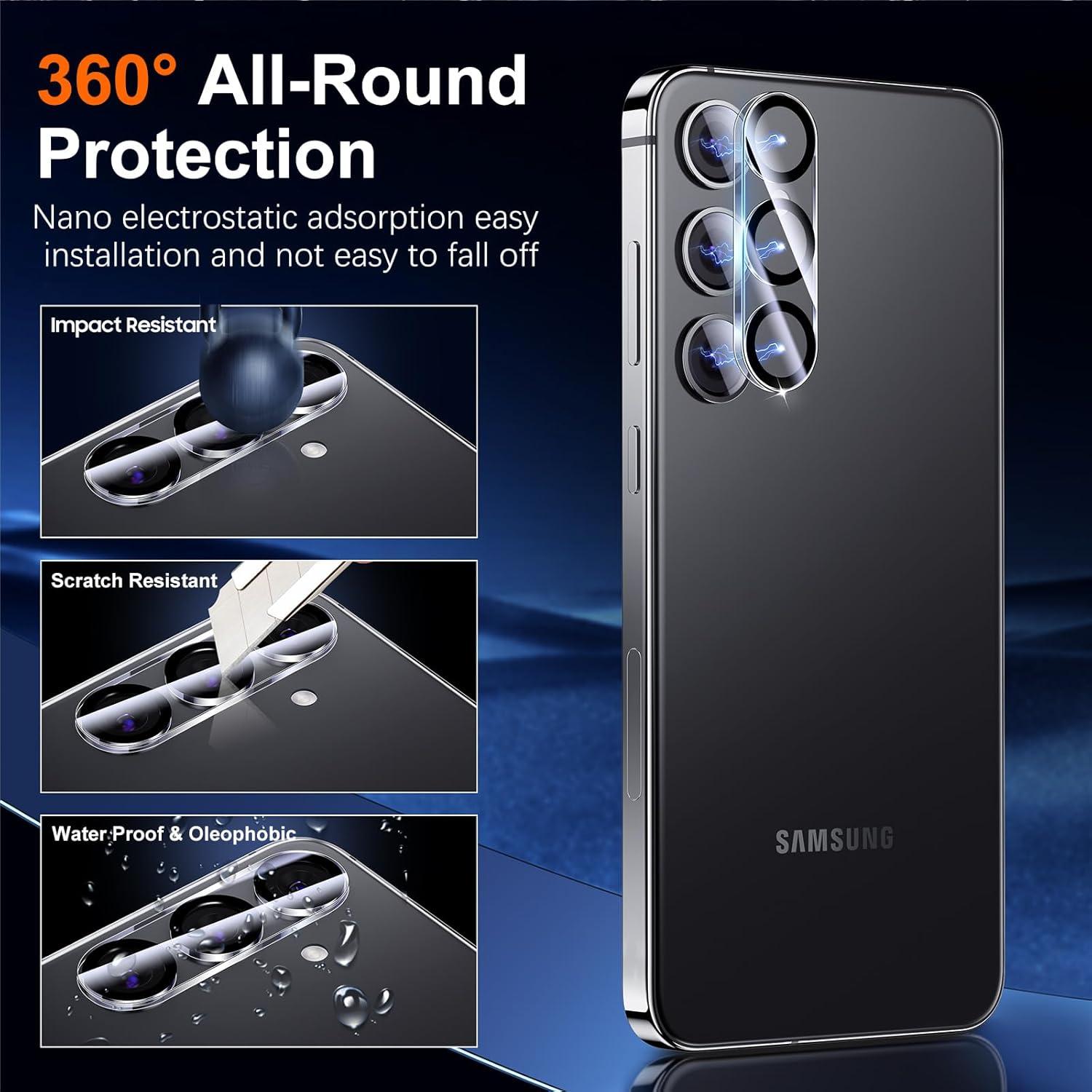 Samsung Galaxy S24 Plus Panzer Schutz Glas 2 Stück - 9H HD Transparent - Kameraschutz