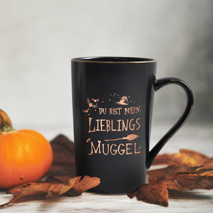 Lustige Marmor Kaffeetasse Geschenkbox 400ml Schwarz mit Spruch