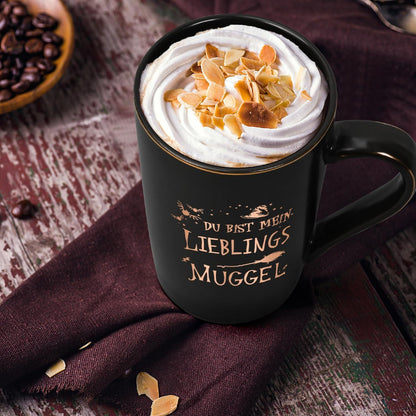 Kaffeetasse Lustige Geschenk - Du bist mein Lieblings Muggel - Weihnachten 400ml Schwarz