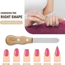 Professionelle Nagelfeilen aus Metall mit Holzgriff - 2er