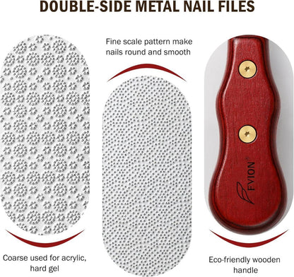 Profi Nagelfeilen Set Metall Feile für Maniküre Pediküre Nagelpflege