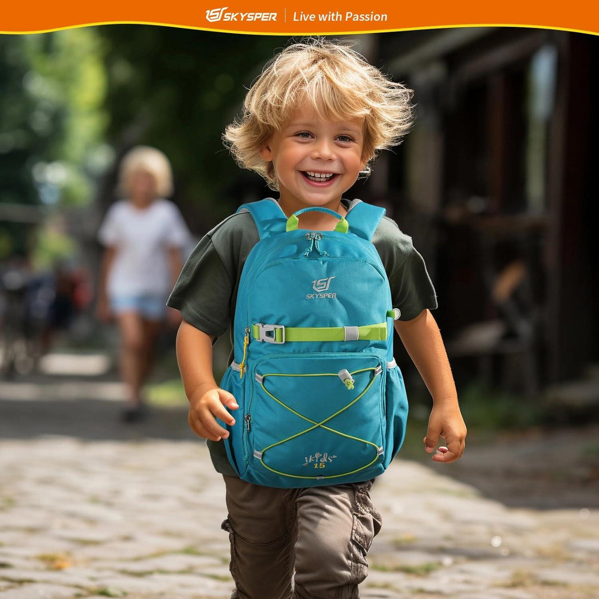 Kinderrucksack für Jungen & Mädchen Wanderrucksack 15L Cyan