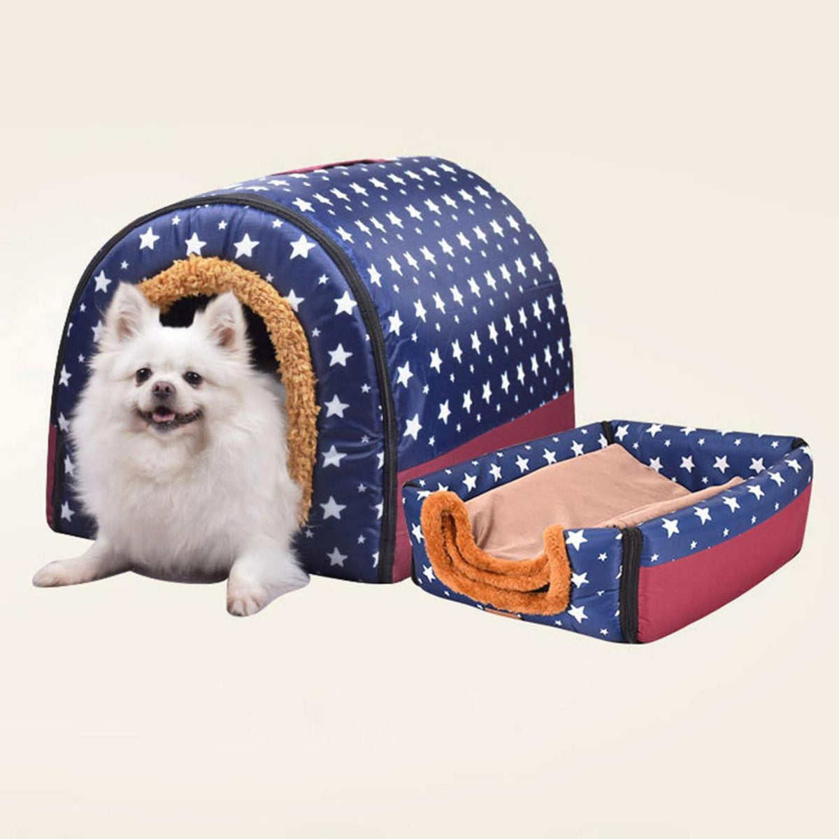Luxuriöse Hundehütte XXL – Warmes, Waschbares Hundebett Iglu
