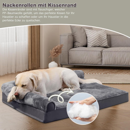 Hundebett Grosse Hunde Orthopädisches Hundekissen grau