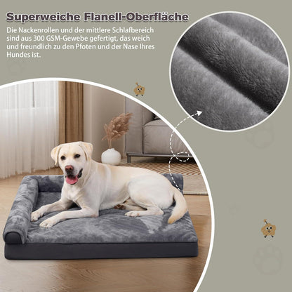 Hundebett Grosse Hunde Orthopädisches Hundekissen grau