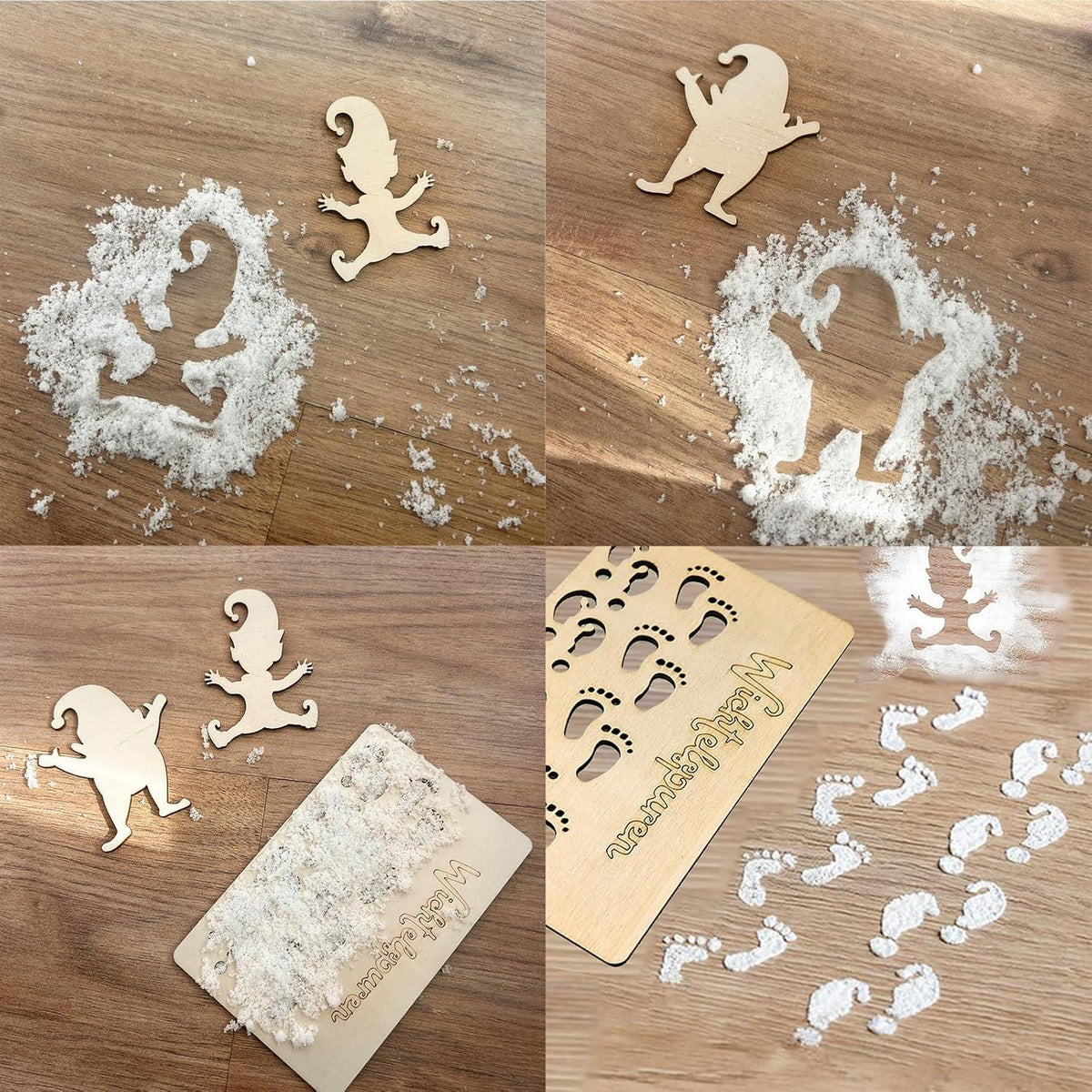 Wichtel Zubehör Weihnachten Fußabdruck Schablone Set