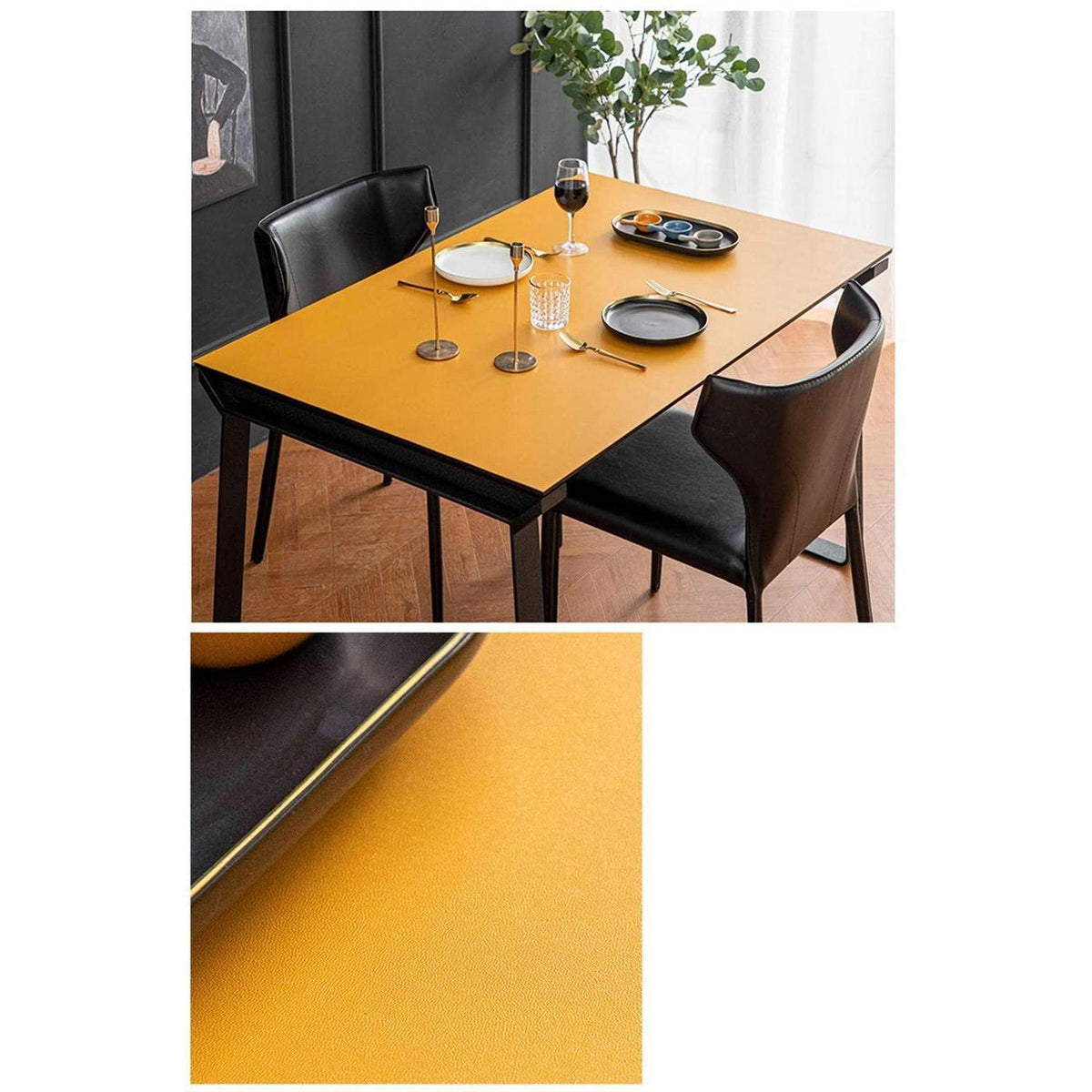 PU Tischdecke Wasserdicht Blau-Orange 70x180cm